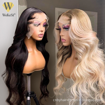 Blonde Brazilian Human Hair Curly Wigs 360 Full Lace, 613 HD Full Lace Wig Human Hair Glueless HD Full Lace Wig With Baby Hair